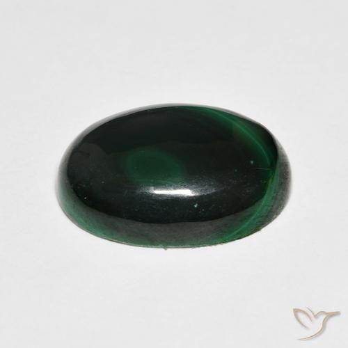 Malaquita Verde bosque natural de 7.10 ct, Ovalada, Opaco