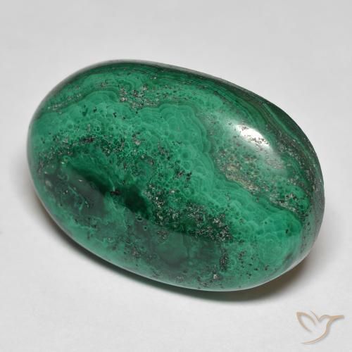 Malaquita Verde natural de 29.33 ct, Ovalada, Opaco