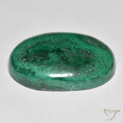 Malaquita Verde natural de 29.33 ct, Ovalada, Opaco