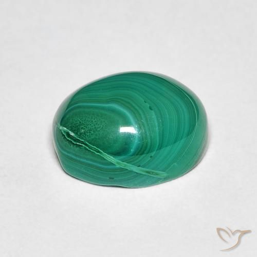 Malaquita Verde natural de 3.34 ct, Ovalada, Opaco