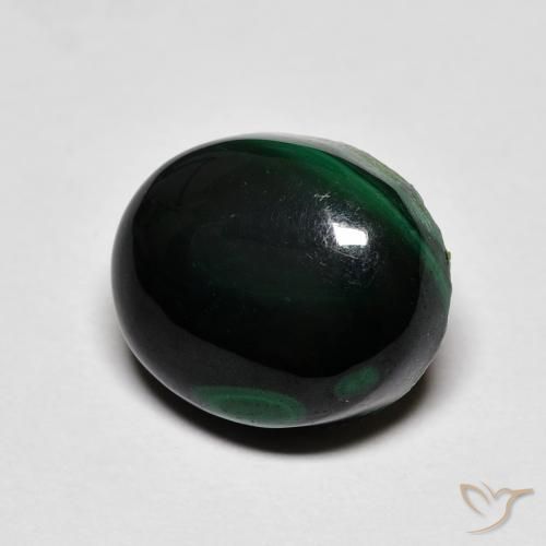 Malaquita Verde natural de 7.96 ct, Ovalada, Opaco