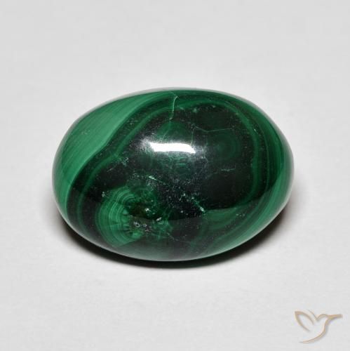 Malaquita Verde natural de 8.37 ct, Ovalada, Opaco