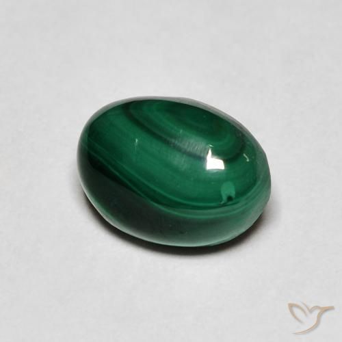 2.78ct Natural Verde medio Malaquita, Ovalada, Opaco