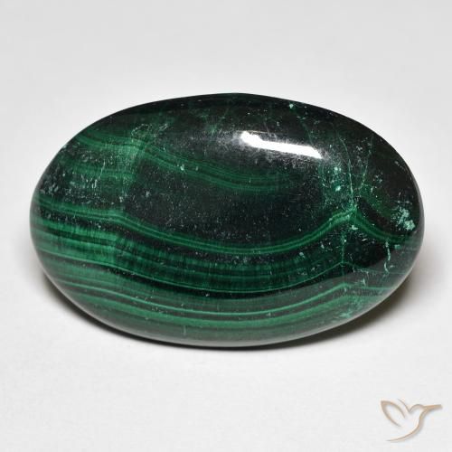 32.63ct Natural Verde Malaquita, Ovalada, Opaco