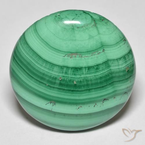 30.82ct Natural Verde medio Malaquita, Redondo, Opaco