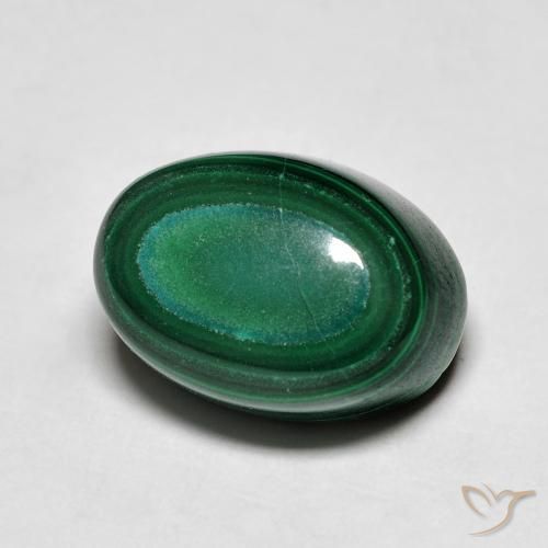 13.80ct Natural Verde Malaquita, Ovalada, Opaco