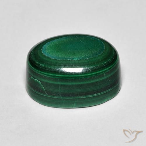 Malaquita Verde natural de 13.80 ct, Ovalada, Opaco