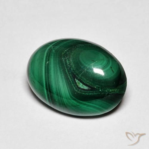 7.31ct Natural Verde Malaquita, Ovalada, Opaco