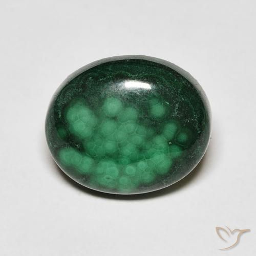 5.88ct Natural Verde pino Malaquita, Ovalada, Opaco