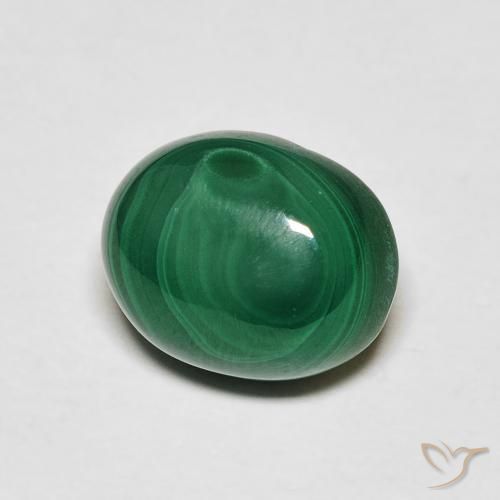 5.31ct Natural Verde Malaquita, Ovalada, Opaco
