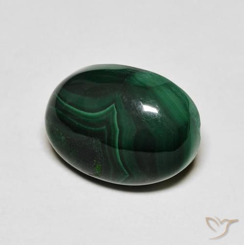 9.88ct Natural Verde Malaquita, Ovalada, Opaco