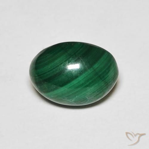 2.59ct Natural Verde Malaquita, Ovalada, Opaco