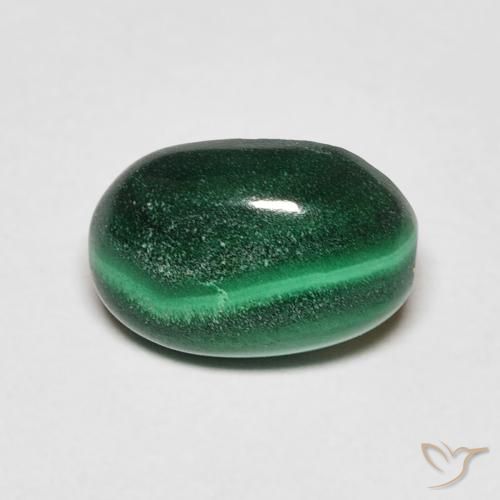 2.27ct Natural Verde oscuro Malaquita, Ovalada, Opaco