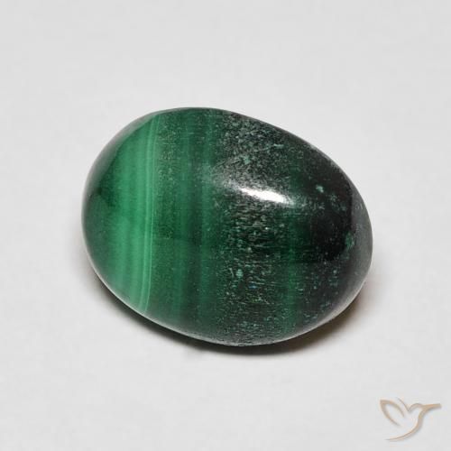Malaquita Verde natural de 3.62 ct, Ovalada, Opaco