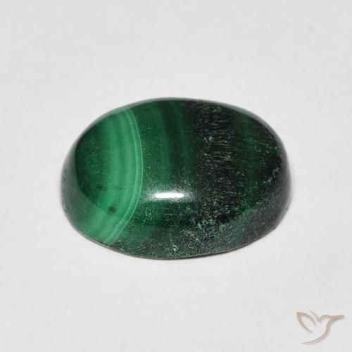 Malaquita Verde natural de 3.62 ct, Ovalada, Opaco