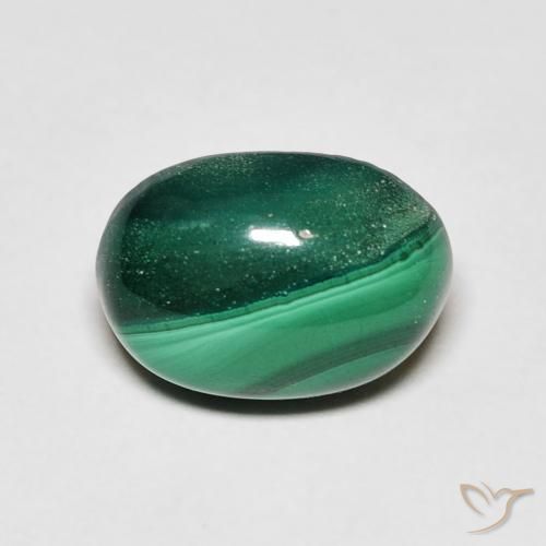 4.40ct Natural Verde oscuro Malaquita, Ovalada, Opaco