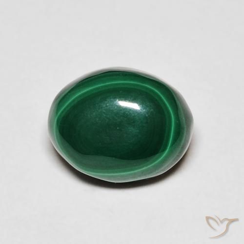 3.20ct Natural Verde oscuro Malaquita, Ovalada, Opaco