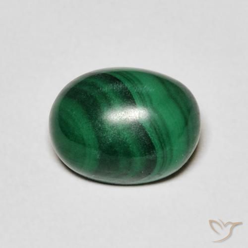 3.92ct Natural Verde medio Malaquita, Ovalada, Opaco