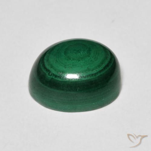 Malaquita Verde natural de 5.19 ct, Ovalada, Opaco
