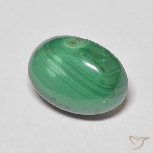 Malaquita Verde natural de 8.24 ct, Ovalada, Opaco