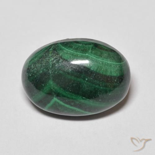 8.86ct Natural Verde pino Malaquita, Ovalada, Opaco