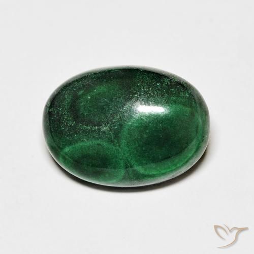 7.83ct Natural Verde Malaquita, Ovalada, Opaco