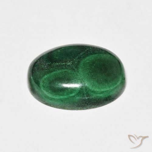 Malaquita Verde natural de 7.83 ct, Ovalada, Opaco