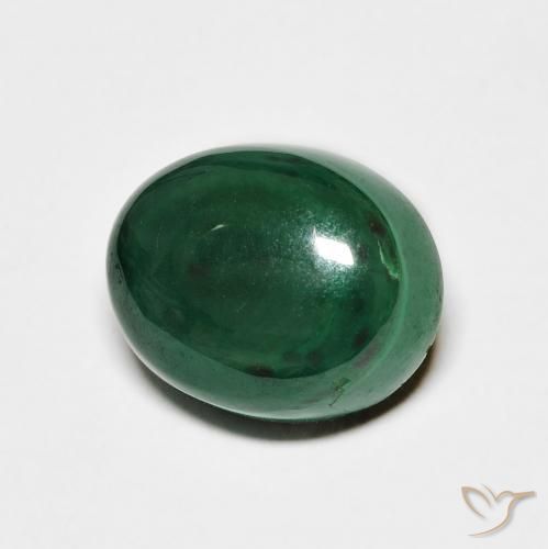 Malaquita Verde medio natural de 9.37 ct, Ovalada, Opaco