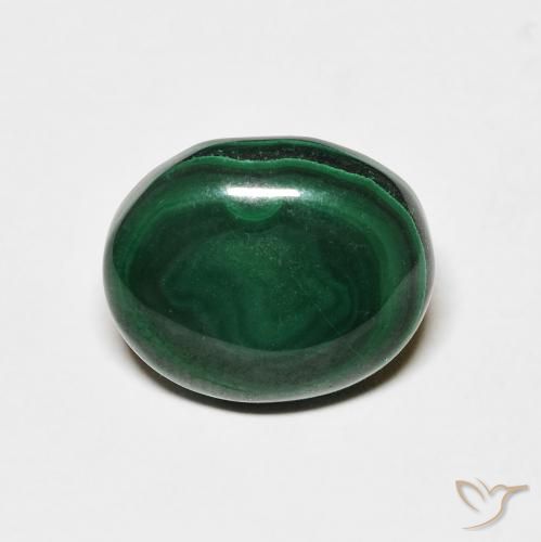 6.18ct Natural Verde pino Malaquita, Ovalada, Opaco