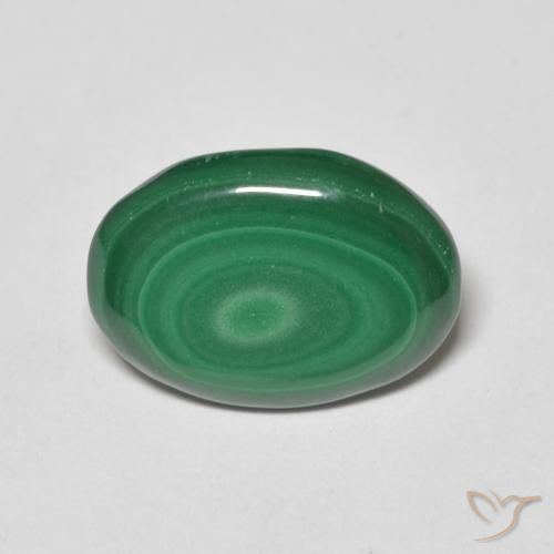 4.84ct Natural Verde medio Malaquita, Ovalada, Opaco