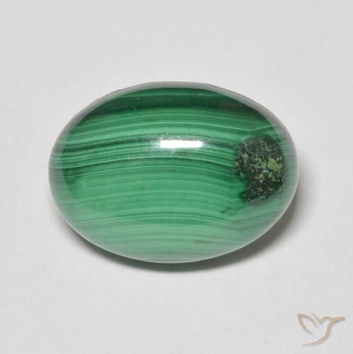 8.77ct Natural Verde Malaquita, Ovalada, Opaco
