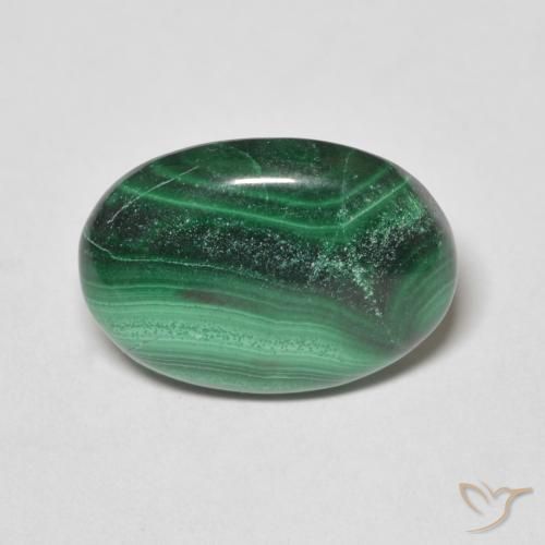6.03ct Natural Verde Malaquita, Ovalada, Opaco