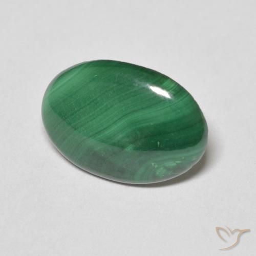 Malaquita Verde natural de 3.67 ct, Ovalada, Opaco