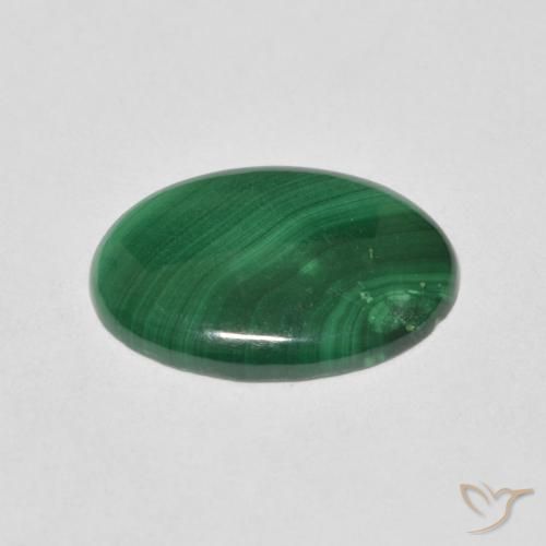 Malaquita Verde natural de 3.67 ct, Ovalada, Opaco