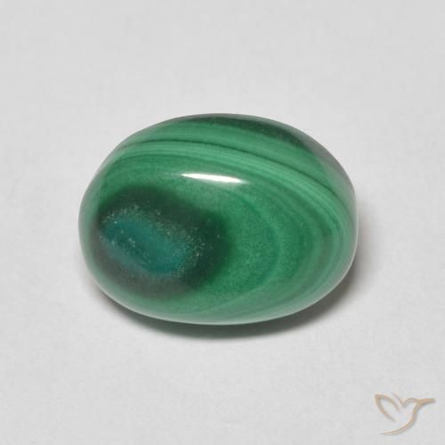 4.75ct Natural Verde Malaquita, Ovalada, Opaco