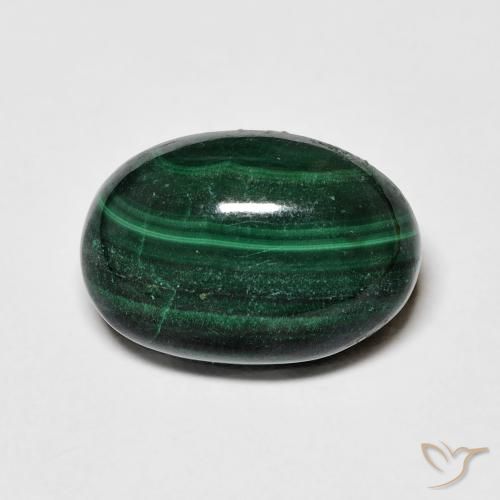8.77ct Natural Verde Malaquita, Ovalada, Opaco