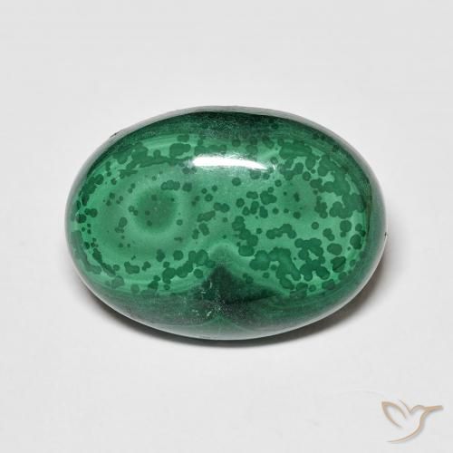 21.52ct Natural Verde Malaquita, Ovalada, Opaco