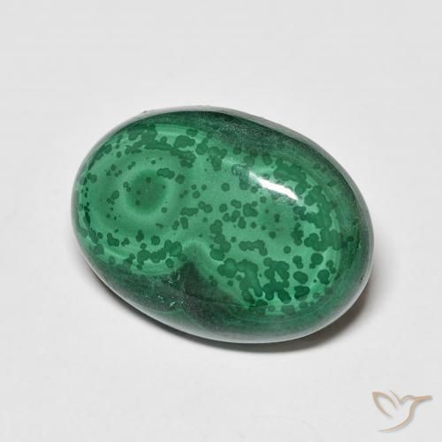 Malaquita Verde natural de 21.52 ct, Ovalada, Opaco