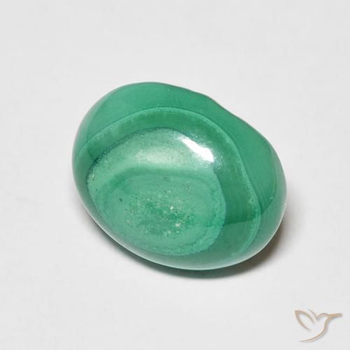 Malaquita Verde natural de 5.19 ct, Ovalada, Opaco