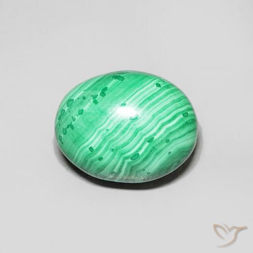 2.54ct Natural Verde Malaquita, Ovalada, Opaco