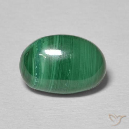 2.05ct Natural Verde multicolor Malaquita, Ovalada, Opaco