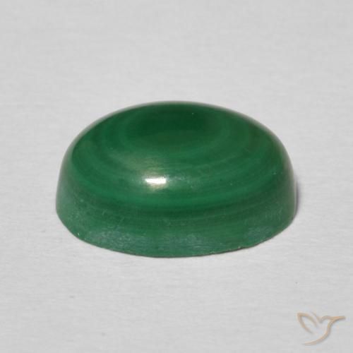 Malaquita Verde medio natural de 2.93 ct, Ovalada, Opaco