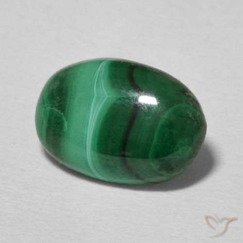 Malaquita verde natural de 2,16 ct, corte óvalo, opaco