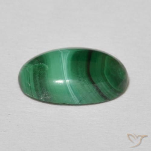 Malaquita verde natural de 2,16 ct, corte óvalo, opaco