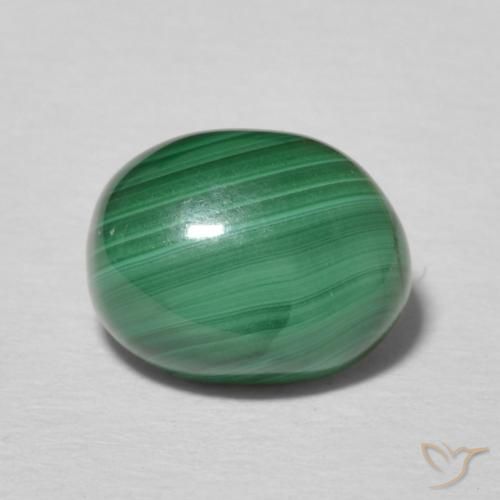 2.77ct Natural Verde multicolor Malaquita, Ovalada, Opaco