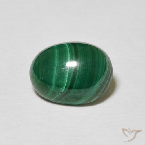 2.59ct Natural Verde medio Malaquita, Ovalada, Opaco