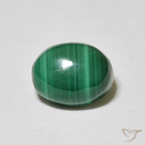 5.17ct Natural Verde multicolor Malaquita, Ovalada, Opaco