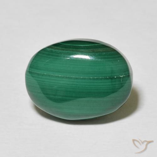 8.00ct Natural Verde multicolor Malaquita, Ovalada, Opaco