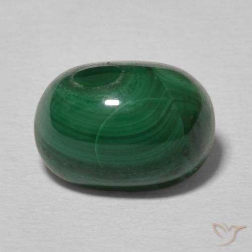 3.51ct Natural Verde multicolor Malaquita, Ovalada, Opaco