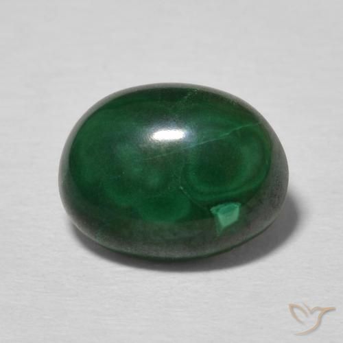 2.97ct Natural Verde oscuro Malaquita, Ovalada, Opaco